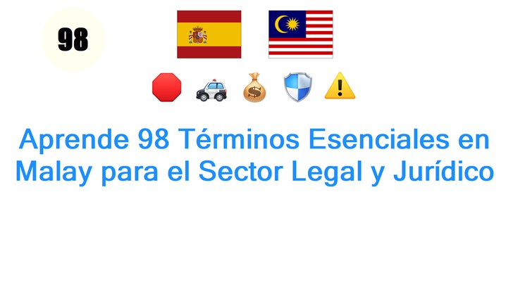Aprende 98 Términos Esenciales en Malay para el Sector Legal y Jurídico
